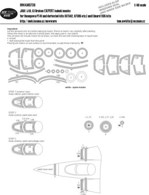 New Ware NWA-M0736 1/48 Mask J35F/J (O,S) Draken EXPERT (HAS/EDU)