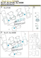 Metallic Details MDM4815 Sukhoi Su-27/Su-27UB/Su-30SM Masks (designed to be used with Kitty Hawk Models kits) 1/48