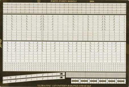 White Ensign Models PE 35062 MODERN USN RAILINGS 1/350