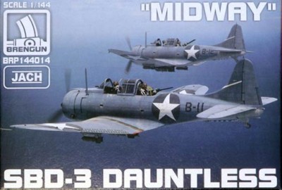 Brengun BRP144014 SBD-3 Dauntless MIDWAY (plastic kit) 1/144