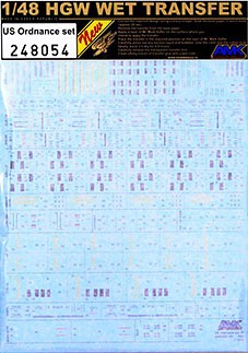 HGW 248054 STENCILS - US Ordnance set 1/48