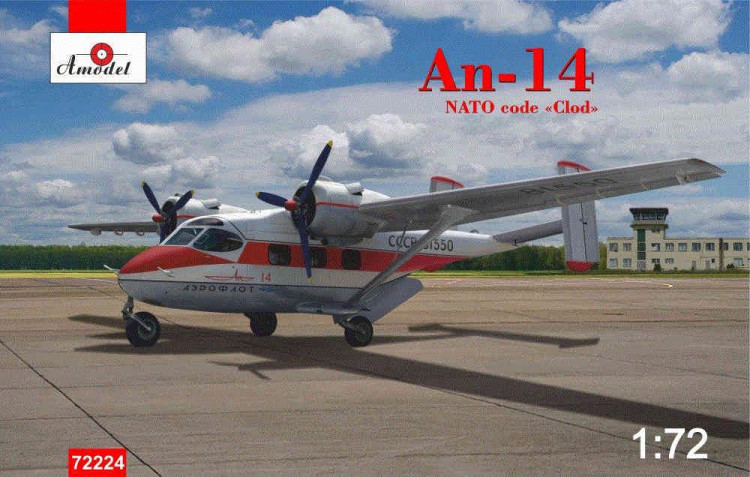 Amodel 72224 An-14 NATO code 'CLOD' (red) 1/72