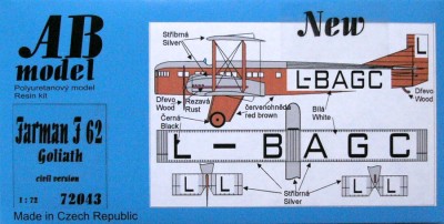 AB MODEL ABMOD72043 1/72 Farman F 62 Goliath (civil version)