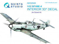 Quinta studio QD32049 Bf 109E-4 (для модели Eduard) 3D Декаль интерьера кабины 1/32