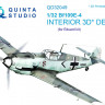 Quinta studio QD32049 Bf 109E-4 (для модели Eduard) 3D Декаль интерьера кабины 1/32