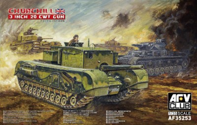 AFV Club AF35253 British Churchill 3 Inch 20 CWT Anti-Tank Gun 1/35