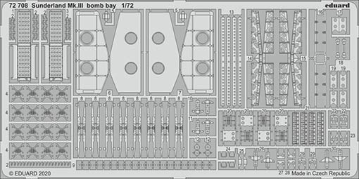 Eduard 72708 SET Sunderland Mk.III bomb bay (SP.H.)