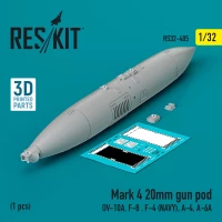 Reskit 32485 Mark 4 20mm gun pod 1/32