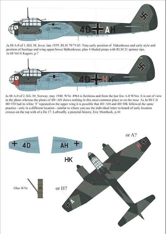 Aims AIMS48P039 Junkers Ju-88A-0 conversion (designed to be used with Special Hobby Ju-88C-4 kits) 1/48