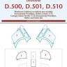 Peewit M72236 1/72 Canopy mask Dewoitine D500/501/510 (KP/SMER)