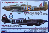 AML AMLC72021 Декали 312 Squadron RAF Part III. 1/72