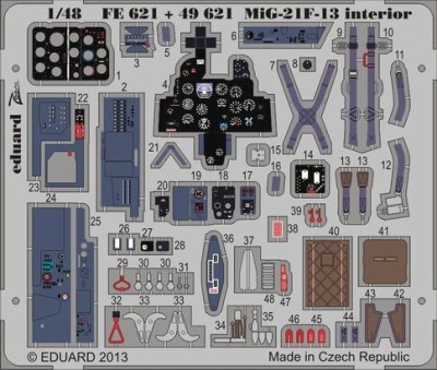 Eduard 49621 MiG-21F-13 interior S.A. 1/48