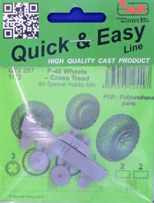 CMK Q72297 P-40 wheels - cross tread (SP.HOBBY) 1/72