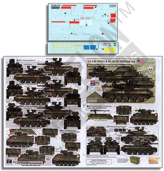 Echelon FD D356268 1/1 CAV M551s & M113s IN VIETNAM Part 2 1/35