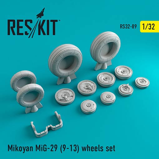 Reskit RS32-0089 Mikoyan MiG-29 (9-13) wheels set 1/32