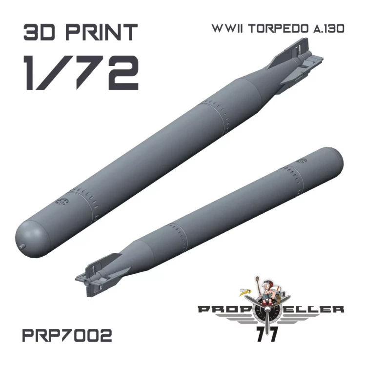 77 Propeller 77PRP-7002 Italian WWII Torpedo A.130 Variant 2 1/72