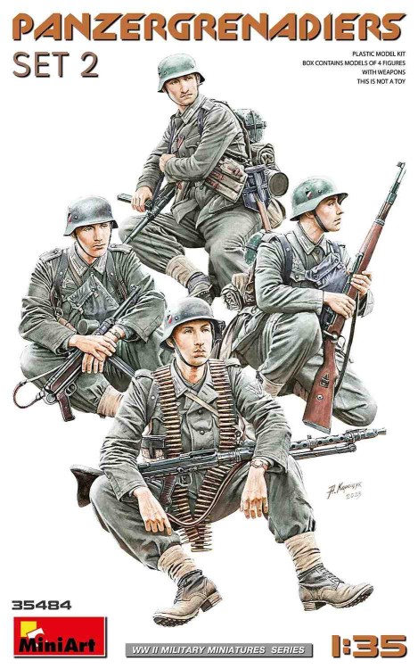 Miniart 35484 Panzergrenadiers Set No.2 (4 fig.) 1/35