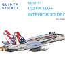 Quinta studio QD32111 F/A-18A++ (Academy) 3D Декаль интерьера кабины 1/32