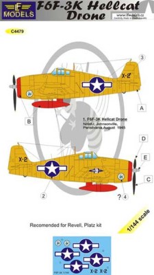 Lf Model C4479 Decals F6F-3K Hellcat Drone 1/144