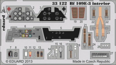 Eduard 33122 Bf 109E-3 interior S.A. 1/32