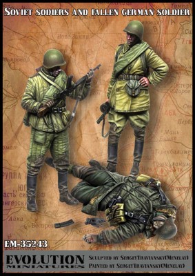 Evolution Miniatures 35243 Красноармейцы и убитый эсэсовец (3 фиг.) 1/35