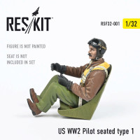 Reskit RSF32-0001 US WW2 Pilot seated type 1 all 1/32