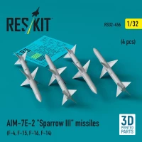 Reskit 32456 AIM-7E-2 'Sparrow III' missiles (4 pcs.) 1/32