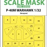 Art Scale 200-M32024 Curtiss P-40M Warhawk canopy frame paint masks (outside only) express masks 1/32