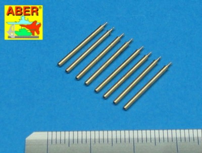 Aber A48109 Republic P-47D Thunderbolt set of 8 turned cal .50 (12,7mm) U.S. Browning M2 barrels (designed to be used with Monogram, Hasegawa and Tamiya kits) 1/48