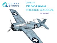 Quinta Studio QD48334 F4F-4 Wildcat (Tamiya) 3D Декаль интерьера кабины 1/48