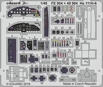Eduard 49904 He 111H-6 nose interior 1/48