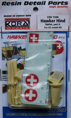 Kora Model CSD7206 Hawker Hind Swiss Conv.set&amp;decal (Part II.) 1/72