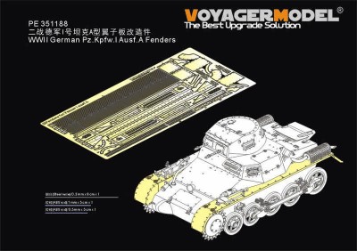 Voyager Model PE351188 WWII German Pz.Kpfw.I Ausf.A Fenders (TAKOM 2145) 1/35