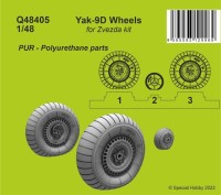 CMK Q48405 Yak-9D wheels (ZVE) 1/48