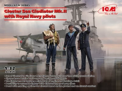 ICM 32045 Gl. Sea Gladiator Mk.II w/ Royal Navy pilots 1/32
