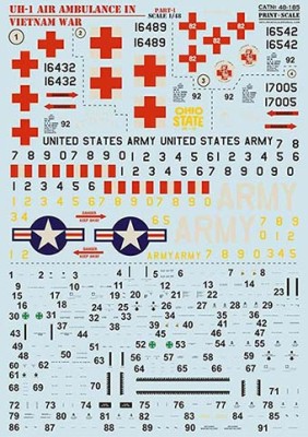 Print Scale 48-185 UH-1 Air Ambulance in Vietnam War - part 1 1/48