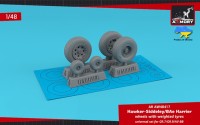 Armory ARAW48417 BAe Harrier GR.7/GR.9/ McDonnell-Douglas AV-8B Harrier wheels with weighted tyres 1/48