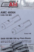 Advanced Modeling AMC 48064 SAB-100 MN 100kg Flare Bomb (6 pcs.) 1/48