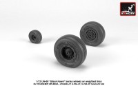 Armory ARAW72334 Sikorsky UH-60 Black Hawk wheels with weighted tires/tyres, for HH-60G/M/P, MH-60G/L, UH-60A/L/P, S-70A-27, S-70A-55 Yanshuf-3 kits 1/72