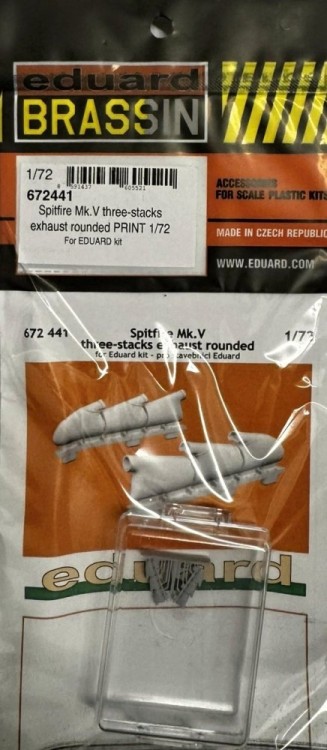 Eduard 672441 BRASSIN Spitfire Mk.V 3-stacks exh.rounded 1/72