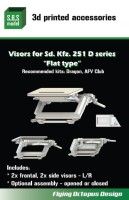 Sbs Model 3D044 Visors for Sd. Kfz.251 D 'Flat type' 1/35
