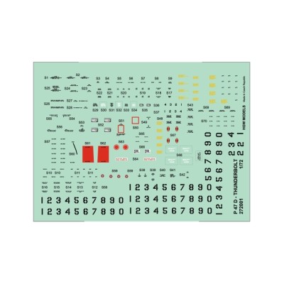 HGW 272001 STENCILS P-47 Thuderbolt 1/72