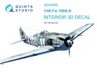 Quinta studio QD48269 Fw 190A-8 (Tamiya) 3D Декаль интерьера кабины 1/48