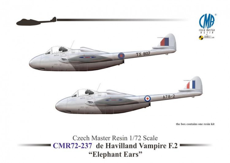 CZECHMASTER CMR-72237 1/72 de Havilland Vampire F.2