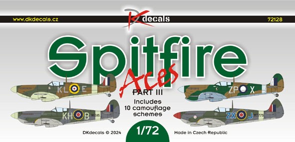 Dk Decals 72128 Spitfire Aces (10x camo) Part III. 1/72