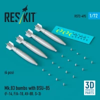 Reskit 72495 Mk.83 bombs w/ BSU-85 (4 pcs.) 1/72
