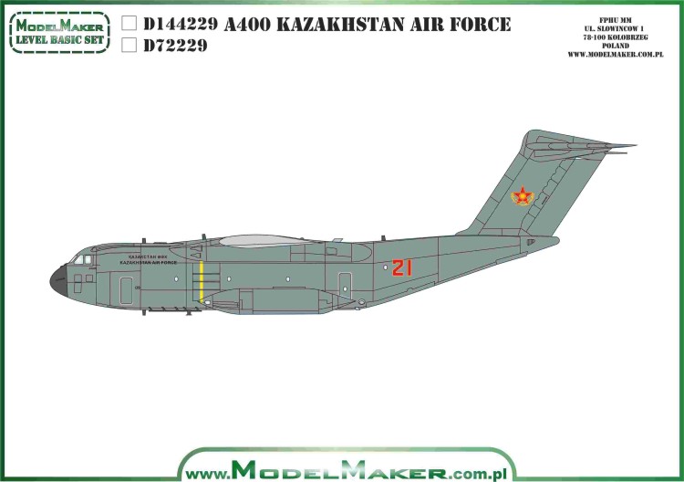 Model Maker Decals D144229 Airbus A400M Kazakhstan Air Force 1/144