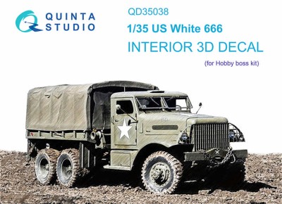 Quinta studio QD35038 US White 666 (Hobby Boss) 1/35