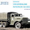 Quinta studio QD35038 US White 666 (Hobby Boss) 3D Декаль интерьера кабины 1/35