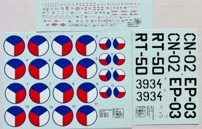 HM Decals HMD-48016 1/48 Decals MiG-15 in Czechoslovak AF - Part 2